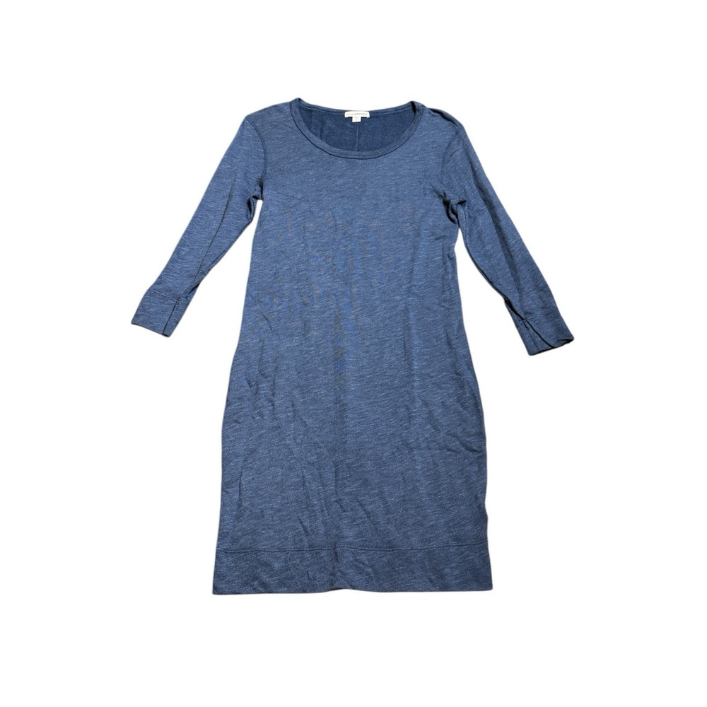 Standard James‎ Perse Long Sleeve T-shirt Dress Size 2 Medium Blue Modal Blend